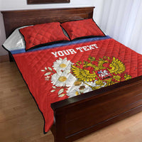 Personalized Russia Quilt Bed Set Coat Of Arms With Chamomile Flower