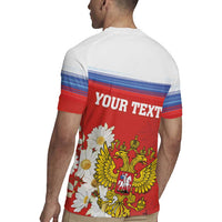 Personalized Russia Rugby Jersey Coat Of Arms With Chamomile Flower