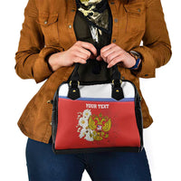 Personalized Russia Shoulder Handbag Coat Of Arms With Chamomile Flower