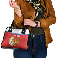 Personalized Russia Shoulder Handbag Coat Of Arms With Chamomile Flower