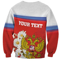 Personalized Russia Sweatshirt Coat Of Arms With Chamomile Flower