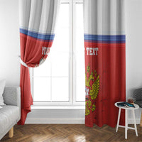 Personalized Russia Window Curtain Coat Of Arms With Chamomile Flower