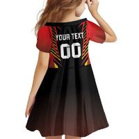 Custom Belgium Football Family Matching Off Shoulder Maxi Dress and Hawaiian Shirt Les Diables rouges Devil Mascot