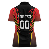 Custom Belgium Football Women Polo Shirt Les Diables rouges Devil Mascot