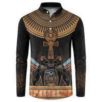 Ankh Egypt Button Sweatshirt Ankh Egyptian Hieroglyphs Alphabet