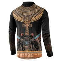 Ankh Egypt Button Sweatshirt Ankh Egyptian Hieroglyphs Alphabet