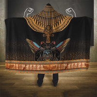 Ankh Egypt Hooded Blanket Ankh Egyptian Hieroglyphs Alphabet
