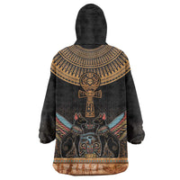 Ankh Egypt Wearable Blanket Hoodie Ankh Egyptian Hieroglyphs Alphabet