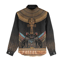 Ankh Egypt Women Casual Shirt Ankh Egyptian Hieroglyphs Alphabet