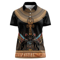 Ankh Egypt Women Polo Shirt Ankh Egyptian Hieroglyphs Alphabet