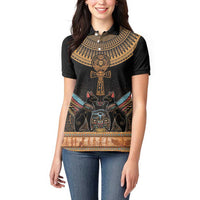 Ankh Egypt Women Polo Shirt Ankh Egyptian Hieroglyphs Alphabet