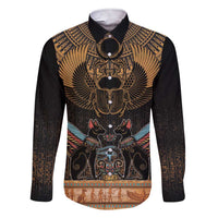 The Scarab Beetle Family Matching Short Sleeve Bodycon Dress and Hawaiian Shirt Egyptian Hieroglyphs Alphabet