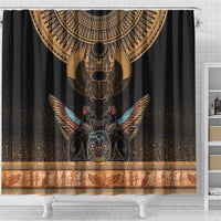 The Scarab Beetle Shower Curtain Egyptian Hieroglyphs Alphabet