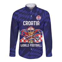 World Football Croatia 2026 Personalized Long Sleeve Button Shirt Mala Zemlja Veliki Snovi