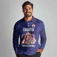 World Football Croatia 2026 Personalized Long Sleeve Polo Shirt Mala Zemlja Veliki Snovi