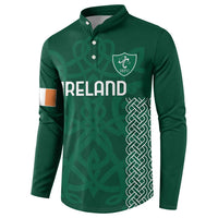 Custom Ireland Rugby Button Sweatshirt Come On Shamrock