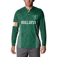 Custom Ireland Rugby Button Sweatshirt Come On Shamrock