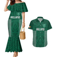 Custom Ireland Rugby Couples Matching Mermaid Dress and Hawaiian Shirt Come On Shamrock