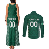 Custom Ireland Rugby Couples Matching Tank Maxi Dress and Long Sleeve Button Shirt Come On Shamrock