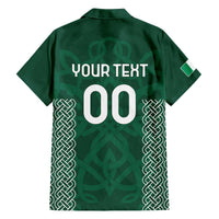 Custom Ireland Rugby Family Matching Off The Shoulder Long Sleeve Dress and Hawaiian Shirt Come On Shamrock