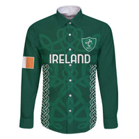 Custom Ireland Rugby Family Matching Off The Shoulder Long Sleeve Dress and Hawaiian Shirt Come On Shamrock