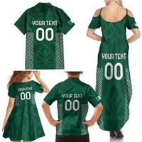 Custom Ireland Rugby Family Matching Summer Maxi Dress and Hawaiian Shirt Come On Shamrock