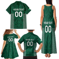 Custom Ireland Rugby Family Matching Tank Maxi Dress and Hawaiian Shirt Come On Shamrock