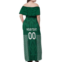 Custom Ireland Rugby Off Shoulder Maxi Dress Come On Shamrock