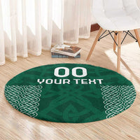 Custom Ireland Rugby Round Carpet Come On Shamrock