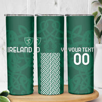Custom Ireland Rugby Skinny Tumbler Come On Shamrock