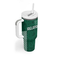 Custom Ireland Rugby Tumbler With Handle Come On Shamrock