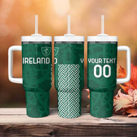 Custom Ireland Rugby Tumbler With Handle Come On Shamrock