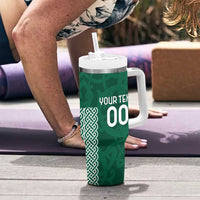 Custom Ireland Rugby Tumbler With Handle Come On Shamrock