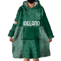 Custom Ireland Rugby Wearable Blanket Hoodie Come On Shamrock