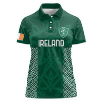 Custom Ireland Rugby Women Polo Shirt Come On Shamrock