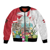 Happy Easter Austria Bomber Jacket Easter Eggs With St. Stephen's Cathedral