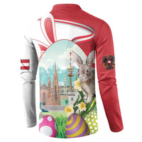 Happy Easter Austria Button Sweatshirt Easter Eggs With St. Stephen's Cathedral