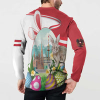 Happy Easter Austria Button Sweatshirt Easter Eggs With St. Stephen's Cathedral