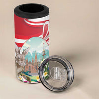 Happy Easter Austria 4 in 1 Can Cooler Tumbler Easter Eggs With St. Stephen's Cathedral