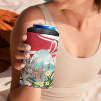Happy Easter Austria 4 in 1 Can Cooler Tumbler Easter Eggs With St. Stephen's Cathedral