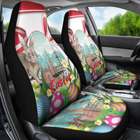 Happy Easter Austria Car Seat Cover Easter Eggs With St. Stephen's Cathedral