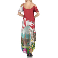 Happy Easter Austria Family Matching Summer Maxi Dress and Hawaiian Shirt Easter Eggs With St. Stephen's Cathedral