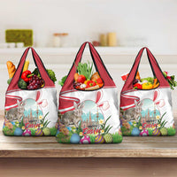Happy Easter Austria Grocery Bag Easter Eggs With St. Stephen's Cathedral