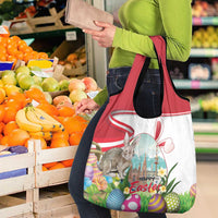 Happy Easter Austria Grocery Bag Easter Eggs With St. Stephen's Cathedral