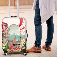 Happy Easter Austria Luggage Cover Easter Eggs With St. Stephen's Cathedral
