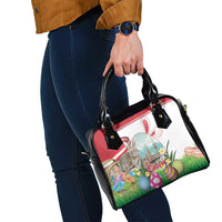 Happy Easter Austria Shoulder Handbag Easter Eggs With St. Stephen's Cathedral