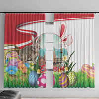 Happy Easter Austria Window Curtain Easter Eggs With St. Stephen's Cathedral