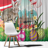 Happy Easter Austria Window Curtain Easter Eggs With St. Stephen's Cathedral