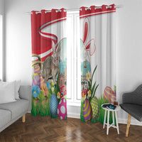 Happy Easter Austria Window Curtain Easter Eggs With St. Stephen's Cathedral