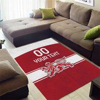 Custom Denmark Hockey Area Rug Danish Lions